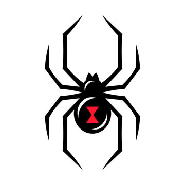Black widow spider icon