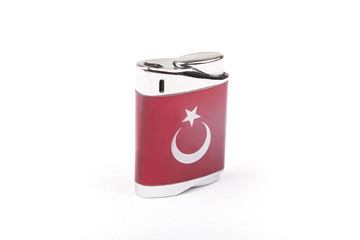 Red lighter isolated on a white background