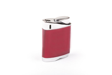 Red lighter isolated on a white background