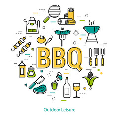BBQ - round linear concept