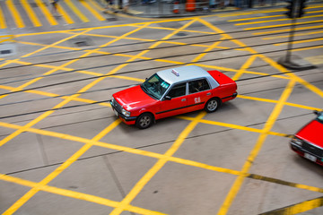 Obraz premium 香港のタクシー