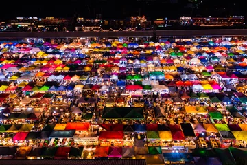 Foto auf Acrylglas Nachtmarkt in Bangkok, Thailand © hit1912