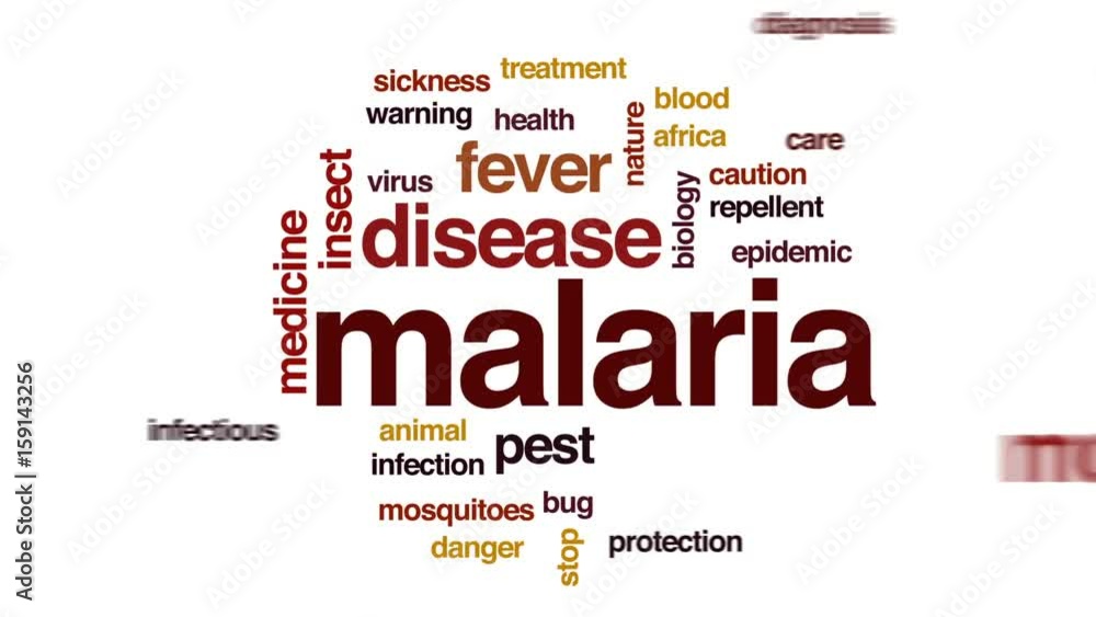 Canvas Prints Malaria animated word cloud, text design animation.