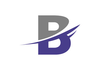B Swoosh Letter Logo