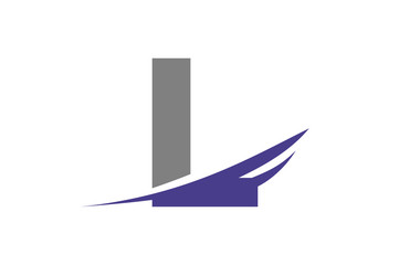 L Swoosh Letter Logo