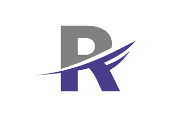 R Swoosh Letter Logo