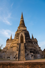 タイ・アユタヤ遺跡の ワット・プラ・シー・サンペットの仏塔