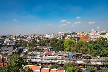 Fototapeta na wymiar タイ・バンコクのワット・サケット(黄金の丘)から望むバンコクの景色