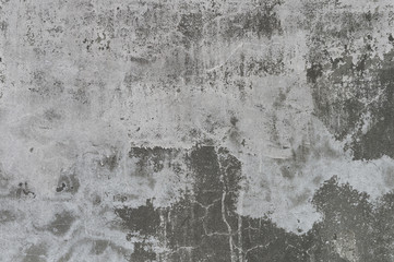 Cracked old gray cement concrete stone wall vintage dirty texture background