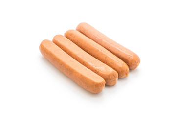 bockwurst sausage on white background