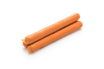 frankfurter sausage on white background