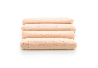 bratwurst sausage on white background