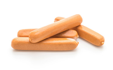 frankfurter sausage on white background