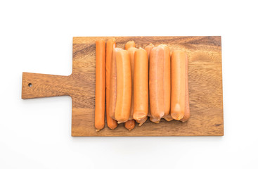 mix sausage on white background