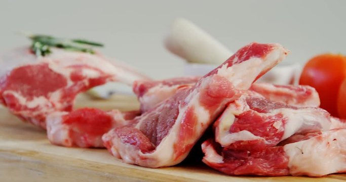 Beef ribs and ingredients