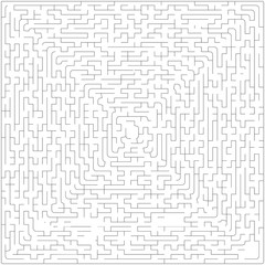 Maze Game and Labyrinth in square background isolated on white background