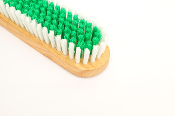 scrub brush for cleaning floor on white background