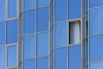An open window in a futuristic building