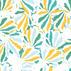 Vector Embroidery sea life background