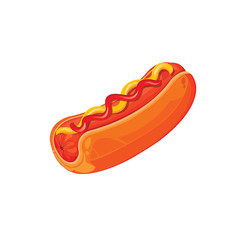 Hot-Dog. illustration Vector