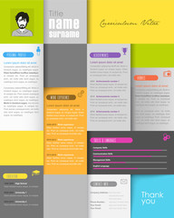 Creative resume template with place for your photo.