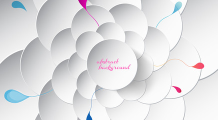 Abstract background with paper flower.