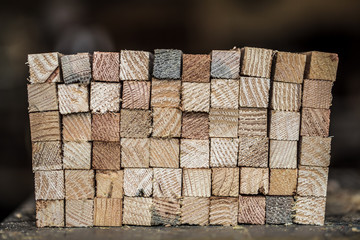 background with stacked wooden planks