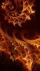 fiery spiral fractal
