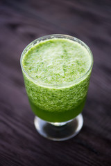 fresh smoothies kiwi in glass
