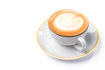 white coffee cup isolated