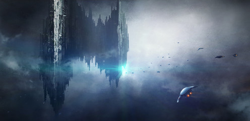 Science fiction scene. © liuzishan