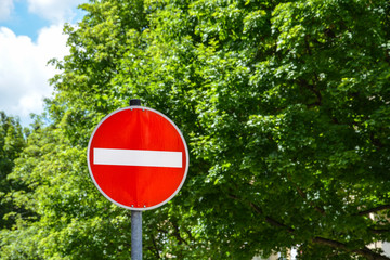 One way street sign
