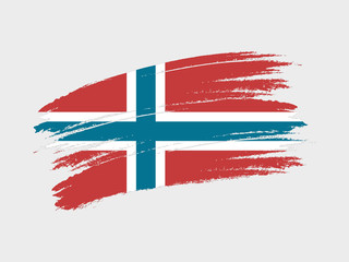 Flag of Norway grunge style