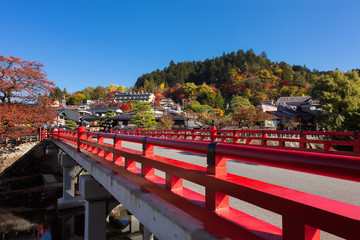 飛騨高山 中橋 紅葉