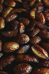 Roasted new potatoes, close up