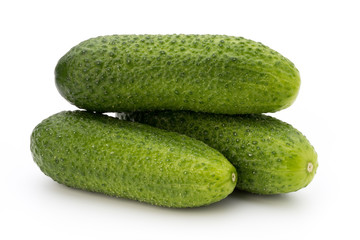 The first spring ecologically cucumbers.