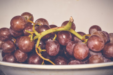 closeup of red grape