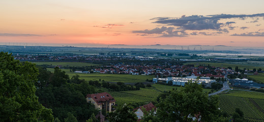 sonnenaufgang in der rheinebene