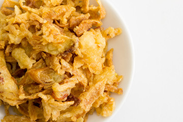 cebolla frita crujiente