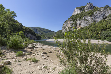Der Fluss Ardeche, Südfrankreich