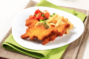 Fried fish and French fries