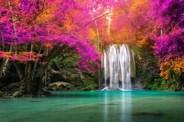 Foto auf Acrylglas Wasserfall im Herbstwald © totojang1977