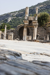 Fototapeta na wymiar Historical agora structure of Ephesus (Turkey)