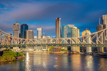 Fototapeta na wymiar Brisbane city skyline and Brisbane river