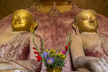 Buddha figure, Dhamayan Gyi temple, Bagan, Myanmar