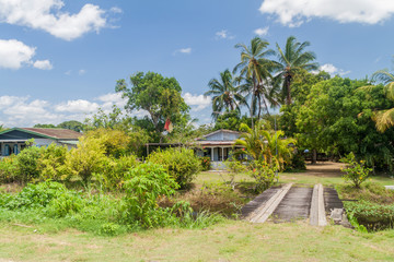 Water canal between former plantations in Suriname