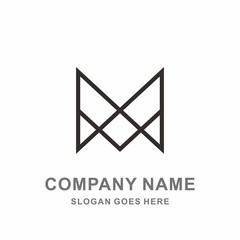 Fototapeta premium Monogram Letter M Geometric Triangle Square Architecture Construction Business Company Stock Vector Logo Design Template 