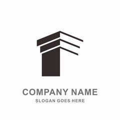 3D Geometric Pillar Cube Building Interior Architecture Attorney Law Firm Business Company Stock Vector Logo Design Template 