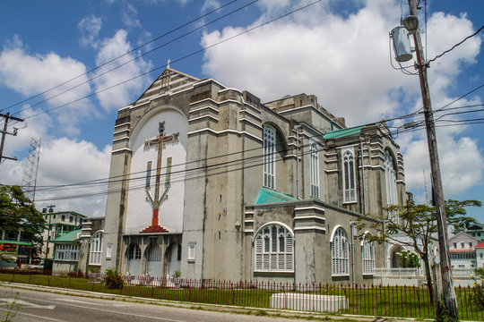 Roman Catholic Cathedral In Georgetown, Capital Of Guyana.