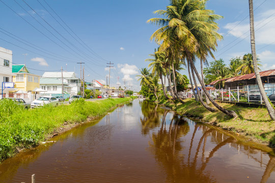 Water canal in Georgetown, Guyana
